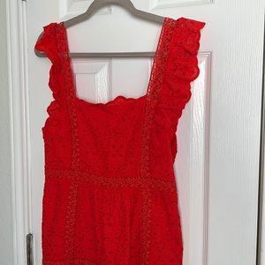 Betsey Johnson summer mini dress - red orange NWT